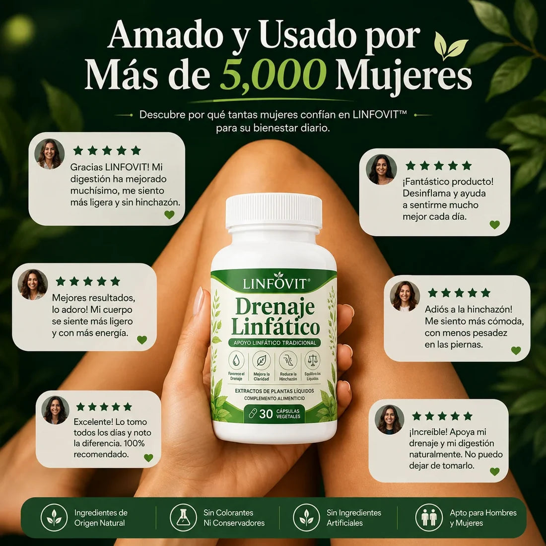 LINFOVIT™ DRENAJE LINFÁTICO X60 – SOPORTE BOTÁNICO PARA SENTIRTE MÁS LIGERA 🌿💧 OFERTA ESPECIAL