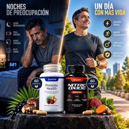 DUO PROSTATE + NITRIC OX™ 💙⚡ APOYO PROSTÁTICO, CIRCULACIÓN Y VITALIDAD MASCULINA — OFERTA ESPECIAL