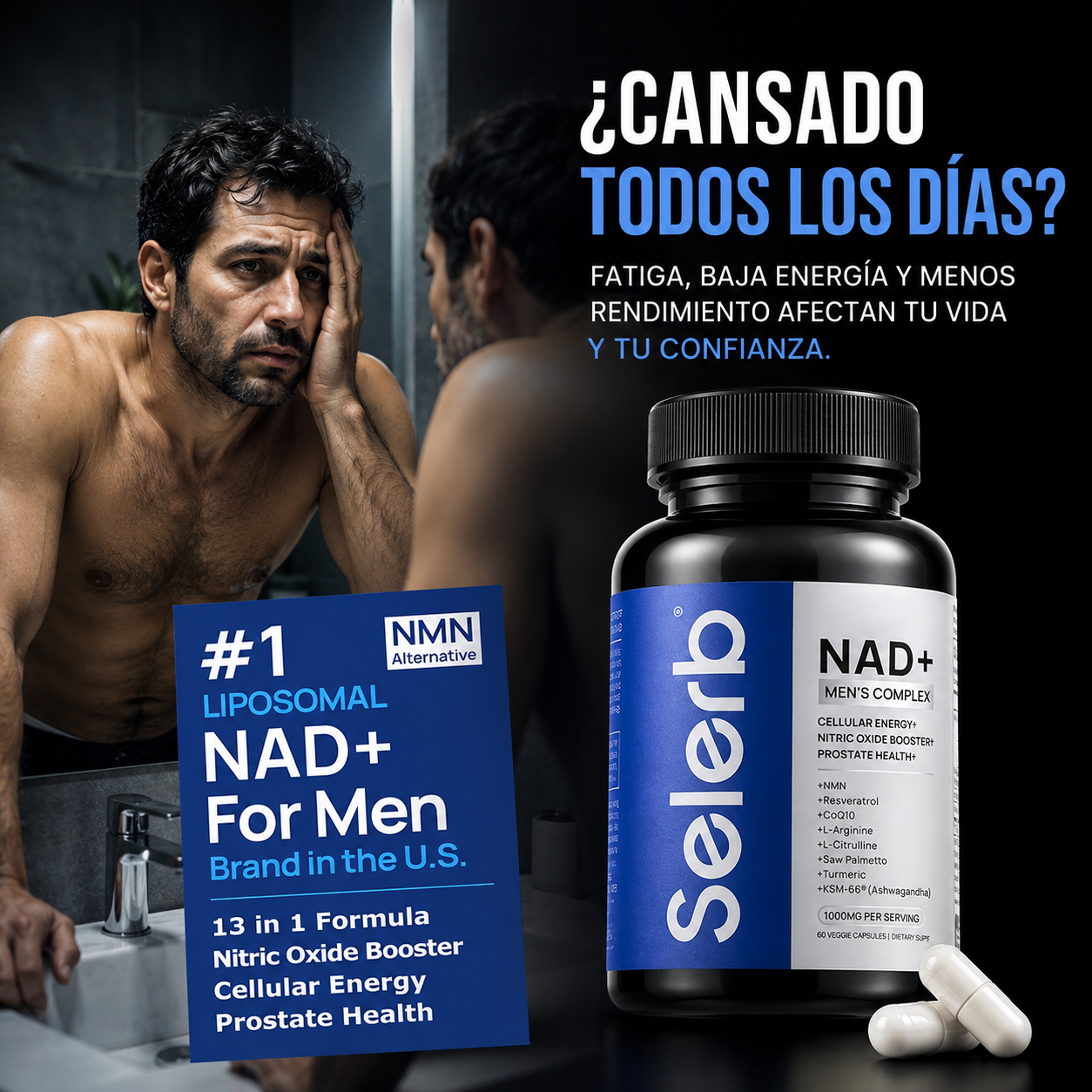SELERB NAD - HOMBRE | ENERGÍA, VITALIDAD Y SOPORTE MASCULINO 🔥