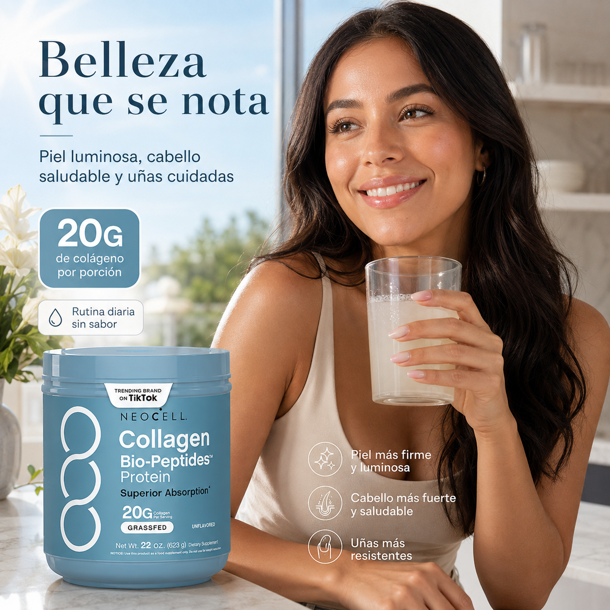 NEOCELL COLLAGEN BIO-PEPTIDES 567G ✨💙 SOPORTE PREMIUM PARA PIEL, CABELLO, UÑAS Y ARTICULACIONES + ENVÍO GRATIS 🚚