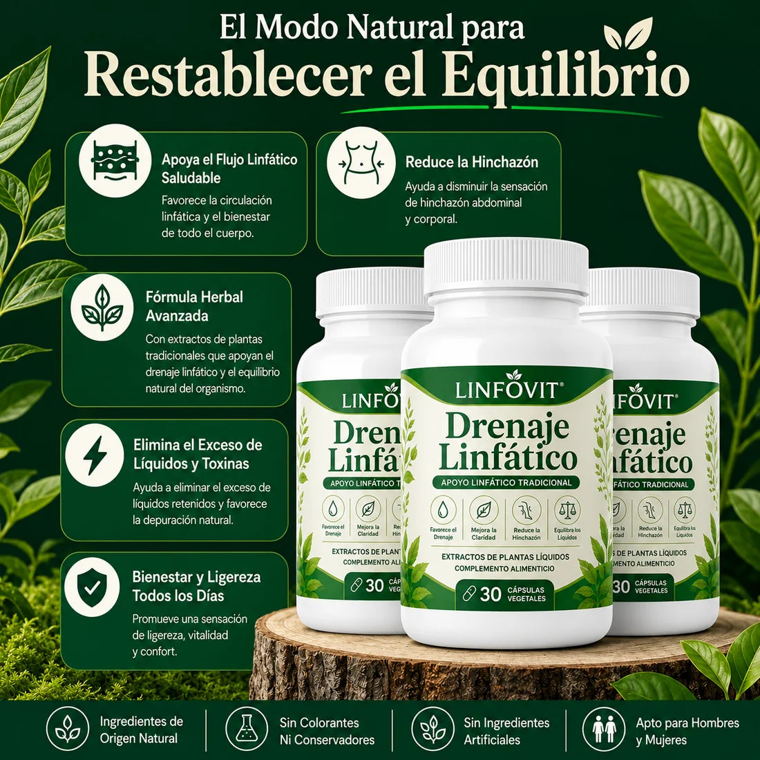 LINFOVIT™ DRENAJE LINFÁTICO X60 – SOPORTE BOTÁNICO PARA SENTIRTE MÁS LIGERA 🌿💧 OFERTA ESPECIAL