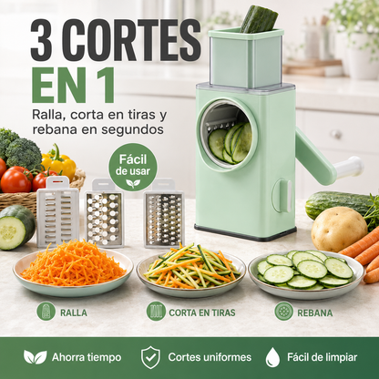 VEGGIECUT™ 3 EN 1 🥕⚡ – CORTA, RALLA Y REBANA VERDURAS EN SEGUNDOS | OFERTA ESPECIAL
