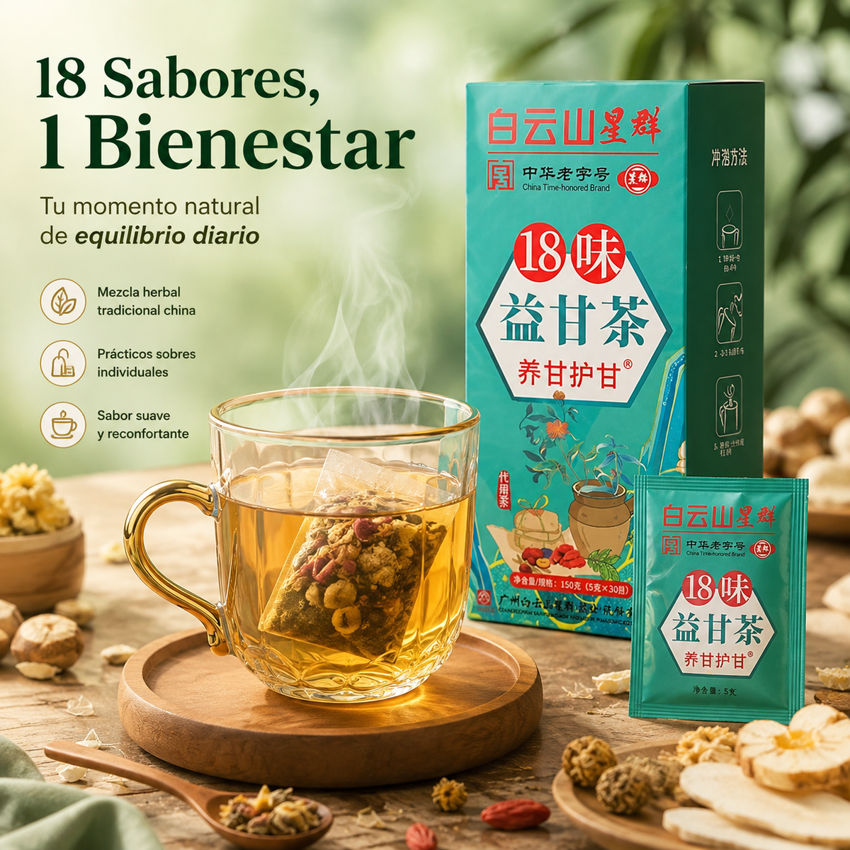 TÉ HERBAL CHINO 18 SABORES™ 🍵🌿 — TU RITUAL NATURAL DE BIENESTAR | OFERTA ESPECIAL 🔥