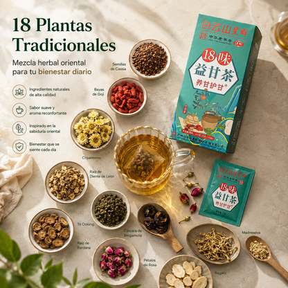 TÉ HERBAL CHINO 18 SABORES™ 🍵🌿 — TU RITUAL NATURAL DE BIENESTAR | OFERTA ESPECIAL 🔥