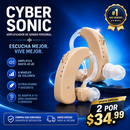 CYBER SONIC™ AMPLIFICADOR DE SONIDO 2UND – VUELVE A SEGUIR CADA CONVERSACIÓN 👂✨