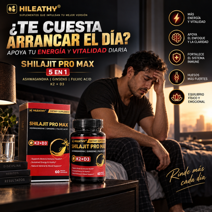 SHILAJIT PRO MAX 5 EN 1™ – ENERGÍA + VITALIDAD DIARIA ⚡🔥 | 60 CÁPSULAS – OFERTA ESPECIAL