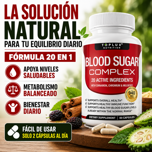 BLOOD SUGAR COMPLEX™ – APOYO METABÓLICO NATURAL 20 EN 1 🍃⚡