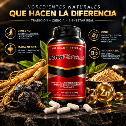 🔥 POTENTÍSIMO 50 CÁPSULAS — ENERGÍA, VITALIDAD Y CONFIANZA 💪⚡
