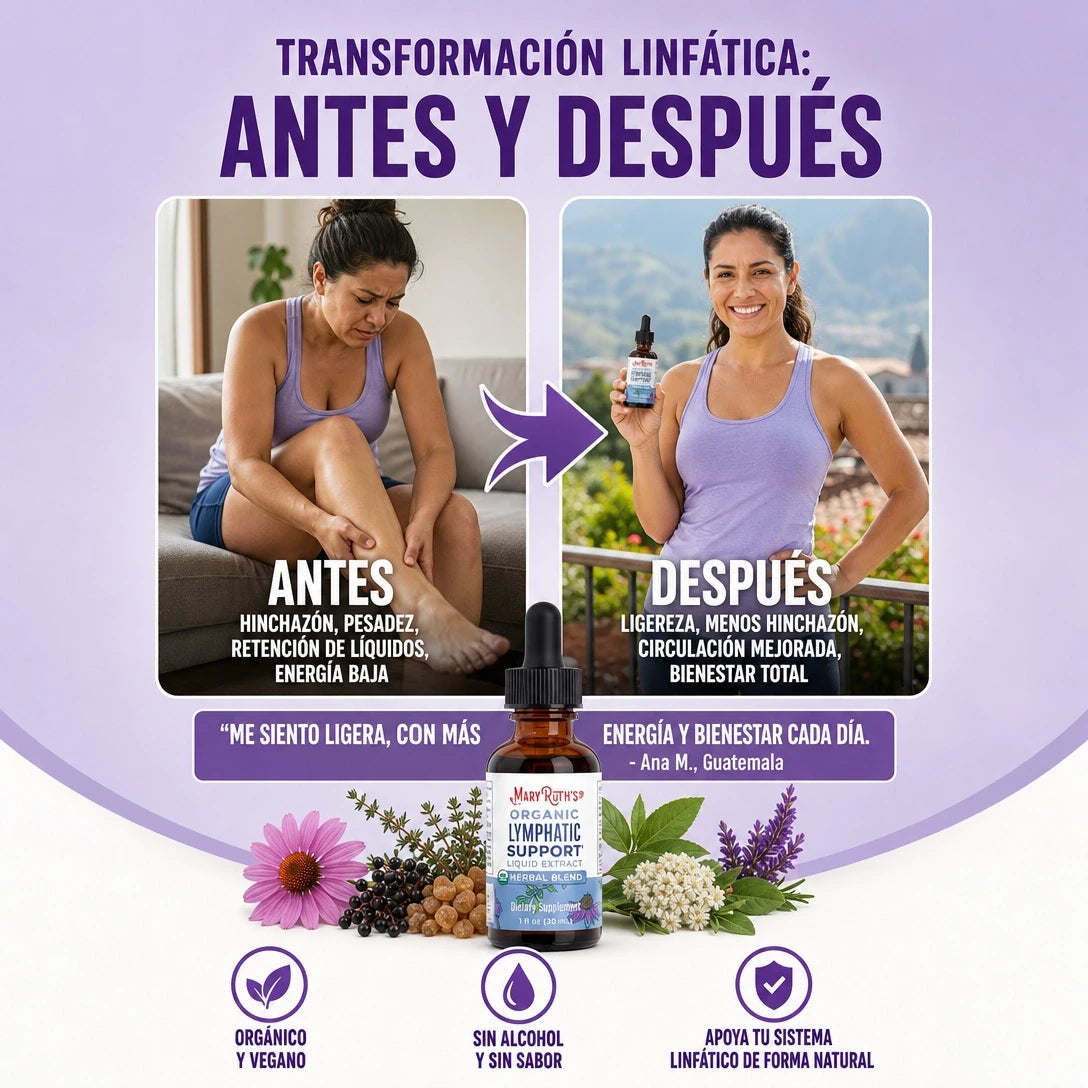 MARYRUTH’S LYMPHATIC SUPPORT 30ML 💧🌿 — Apoyo Linfático Orgánico + 30 Porciones para tu Rutina de Bienestar ✨🔥