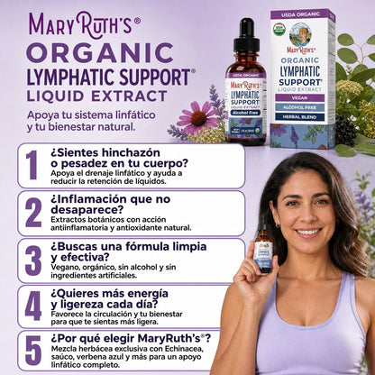 MARYRUTH’S LYMPHATIC SUPPORT 30ML 💧🌿 — Apoyo Linfático Orgánico + 30 Porciones para tu Rutina de Bienestar ✨🔥