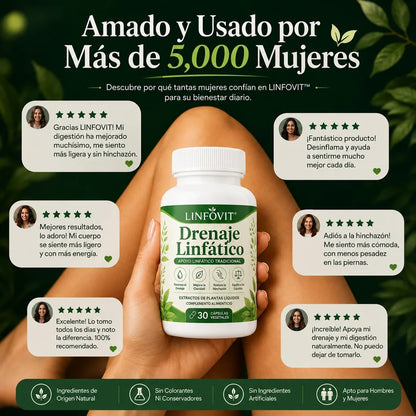 LINFOVIT™ DRENAJE LINFÁTICO X60 – SOPORTE BOTÁNICO PARA SENTIRTE MÁS LIGERA 🌿💧 OFERTA ESPECIAL